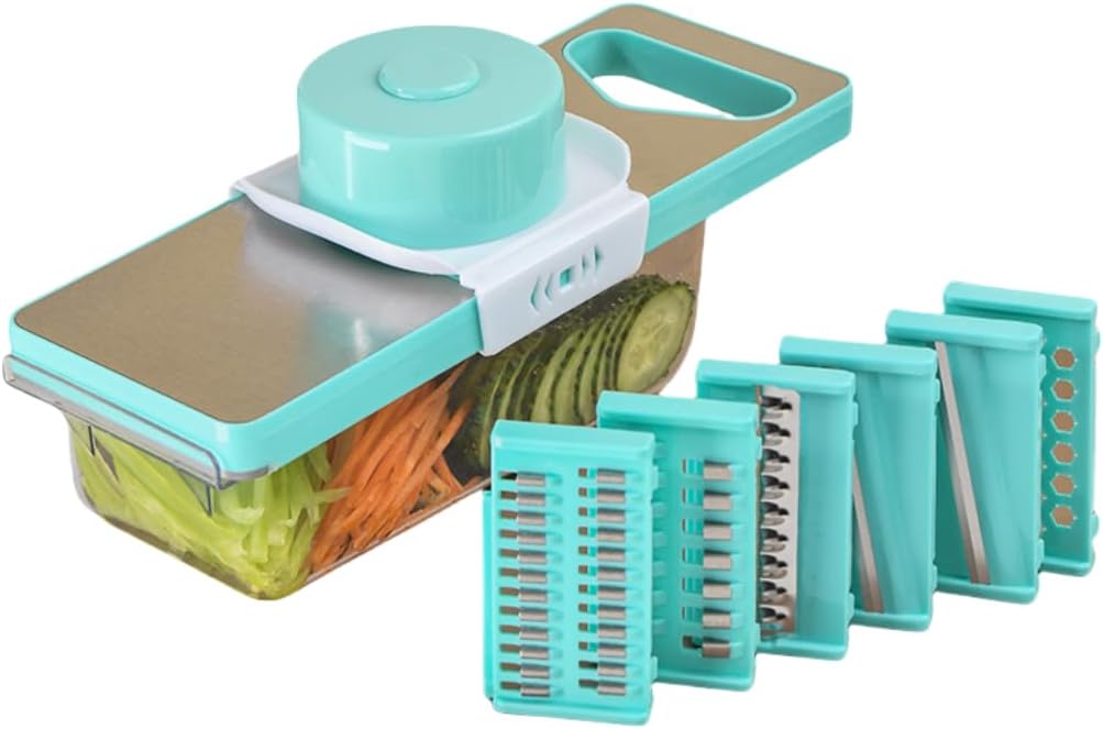 Vegetable Chopper and Spiralizer, Food Chopper with Container, Fruit Slicer, Kitchen Gadgets & Gifts, Home Essentials