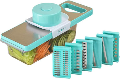 Vegetable Chopper and Spiralizer, Food Chopper with Container, Fruit Slicer, Kitchen Gadgets & Gifts, Home Essentials