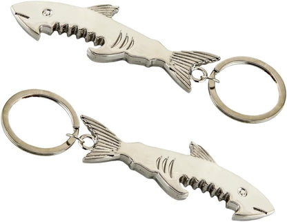 SWATOM Shark Keychain Zinc Alloy Bottle Opener Beer Opener Tool Key Tag Chain Ring Accessories