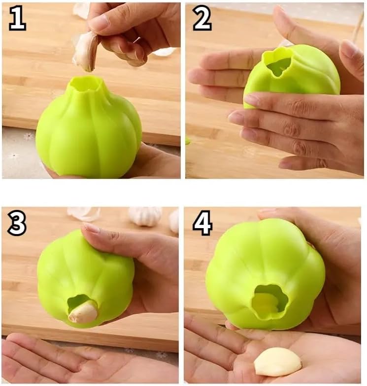 Reusable Green Silicone Garlic Peeler Tube ? Food-Grade, Non-Slip, Easy-Roll Design for Effortless Garlic Skin Removal, Dishwasher Safe Kitchen Tool