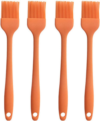 Silicone Oil brush, for BBQ Kitchen Cooking Baking and Grilling (3 PCS,orange)