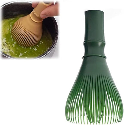 Matcha Whisk, PP Resin Matcha Stirrer, Traditional Handcrafted Japanese Matcha Tea Mixer Brush Mixing Tool Accessory for Tea Preparation (Yellow)