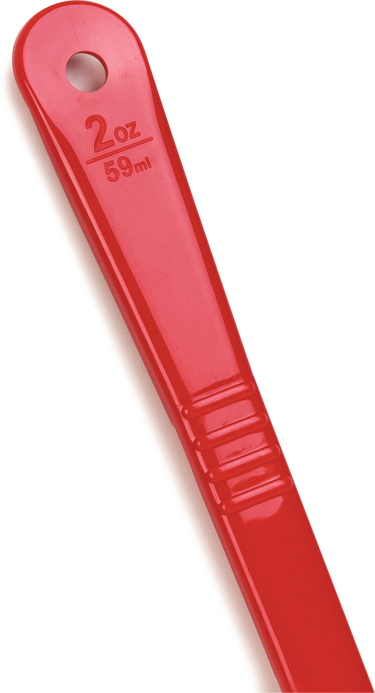 Carlisle FoodService Products 399214 Solid Long Handle Portion Control Spoon, 8 oz, Blue