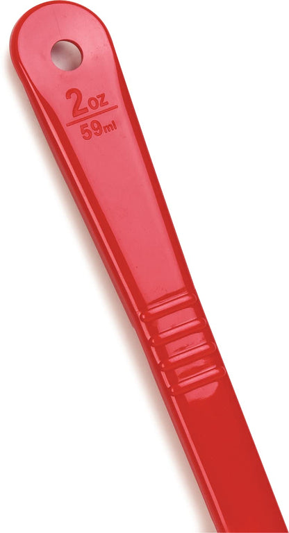 Carlisle FoodService Products 399214 Solid Long Handle Portion Control Spoon, 8 oz, Blue