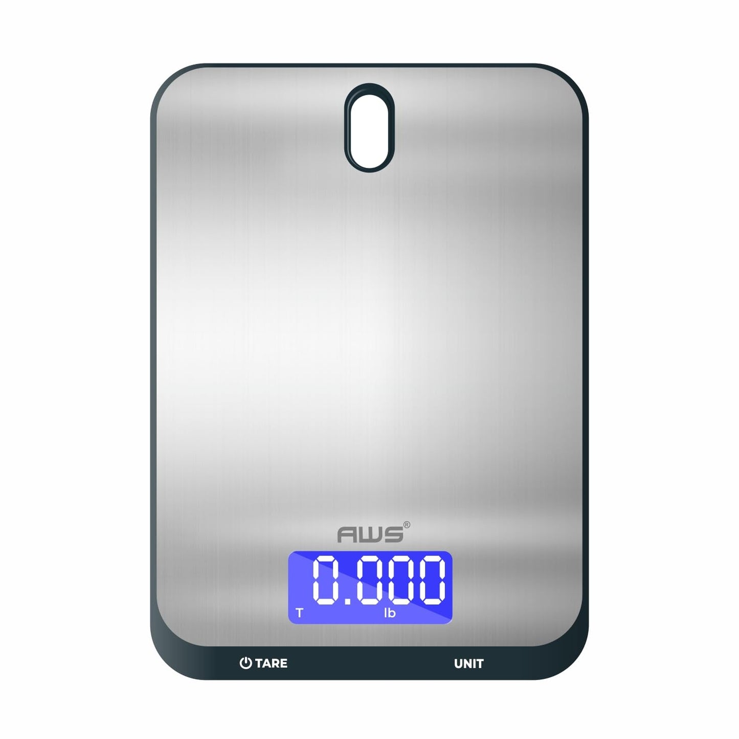 AWS Culinarian Digital Kitchen Cooking Baking Food Scale 22lb x 0.1oz | Stainless Steel with Tare, Touch Buttons, Water-Resistant Surface | Milk/Water mL Mode, Thin Design & Backlit Display