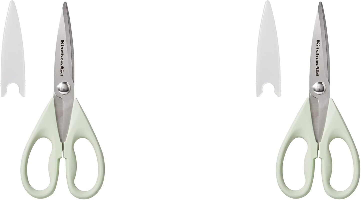 KitchenAid Multipurpose Shear Set, Versatile Scissors with Nutcracker, Bottle Opener, Ergonomic Handles with Protective Blade Covers, 2 Piece