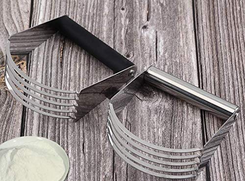 WOIWO 1 PCS Stainless Steel Flour Mixer Multipurpose Cream Whisker Baking Tool Butter Flour Mixer (silver)