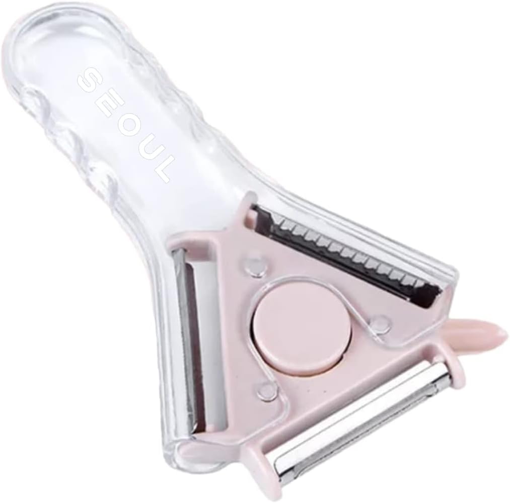 3 In 1 Multipurpose Stainless Steel Blade Vegetable and Fruit Peeler, Vegetable Julienne, Potato Peeler, Grater Slicer With 3 Rotary Detachable Sharp Blades (2 Pack)
