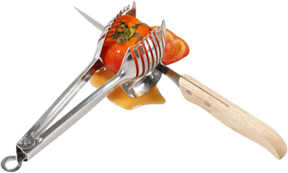 i Kito Tomato Lemon Slicer with Tomato Knife Set,Handheld Even Slicing Guide Cutter Tools,for Round Fruit and Veggies, Multi Kitchen Cutting Gadgets