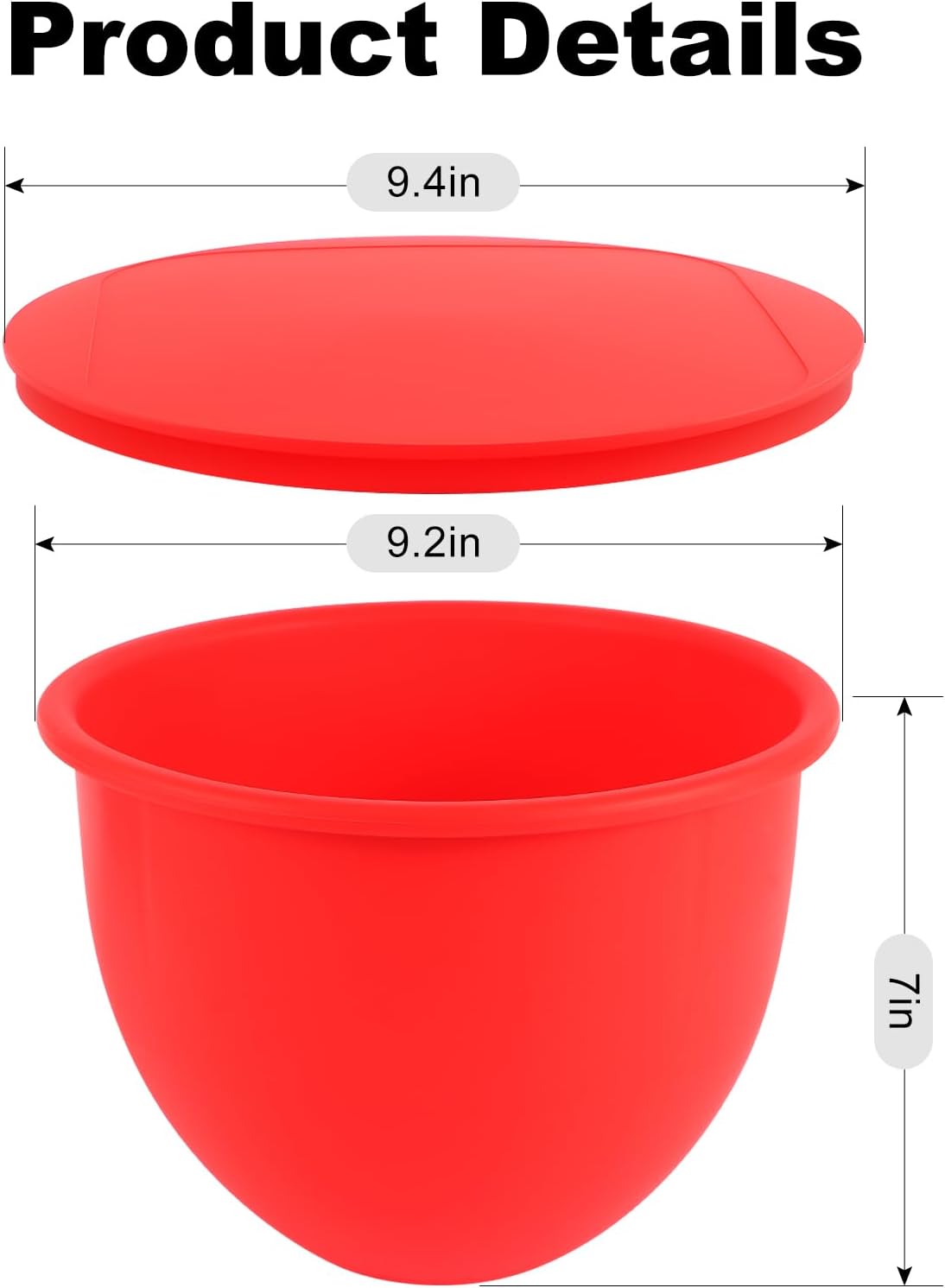 5QT Glass Bowl Compatible with KitchenAid 4.5 and 5-Quart Tilt Stand Mixers,Glass Mixing Bowl with Lid, Measurement Markers and Handle