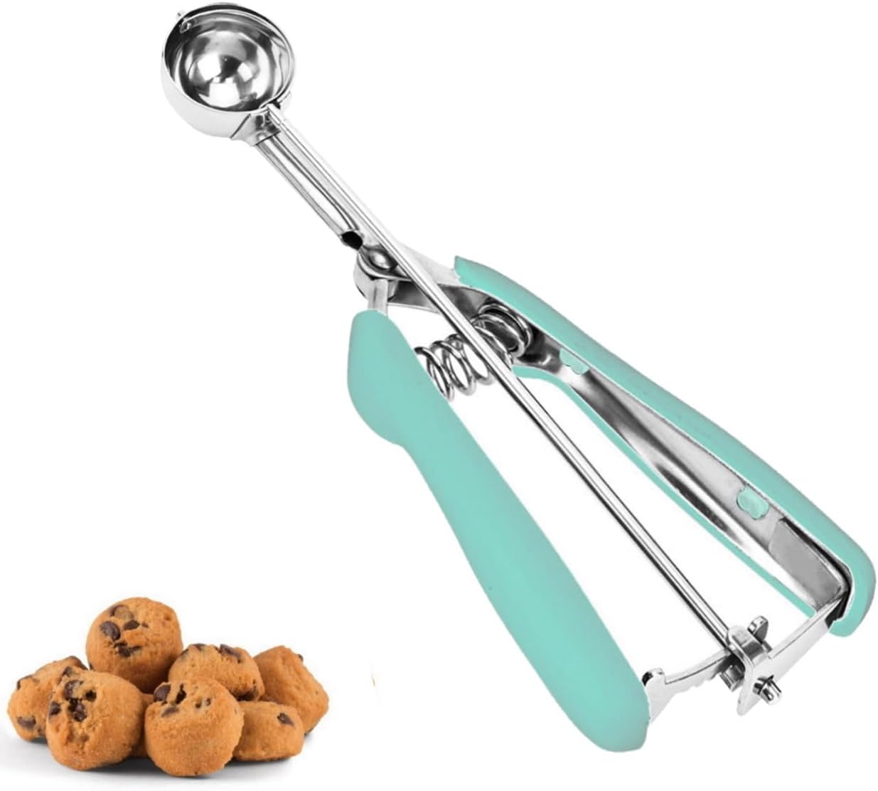 Cookie Scoop, Ice Cream Scoop, 1Tbsp/15 ml/0.5oz Cookie Scoops for Baking, 18/8 Stainless Steel Cookie Scooper for Baking, Ice Cream Scooper with Trigger Release, Cookie Dough Scoop with Non-slip Grip