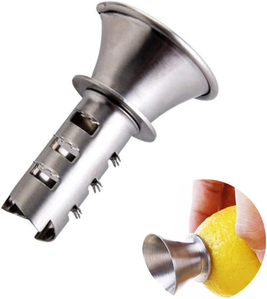 Stainless Steel Manual Lemon Juicer Squeezer Reamer, Hand Held Citrus Juicer and Orange Pourer
