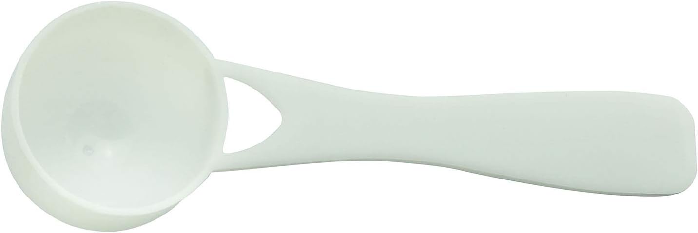 Tegg 5ml Teaspoon 50PCS 5cc White Plasti Measuring Spoons For Herb Extract Tea Powder Coffee