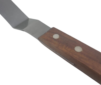Professional Cake Decorating Tools - Large Stainless Steel 8" Icing Spatula - Offset Baking Icing Spatula with Wood Handle (8 inch)