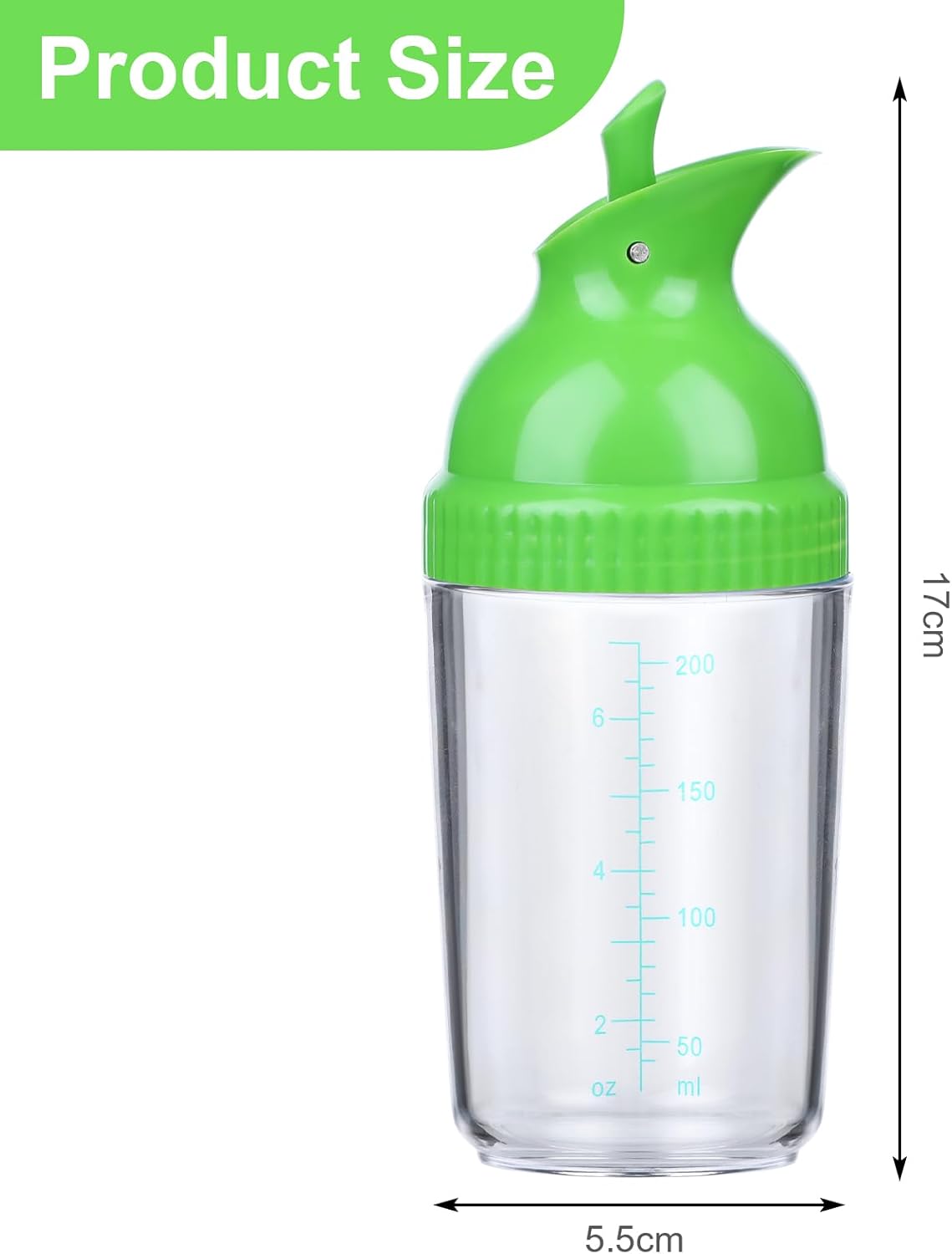 Lemecima 3 Pack Salad Dressing Shaker Container, Homemade Salad Dressing Bottle Mixer Measure,Dripless Pour, Soft Grip, BPA Free
