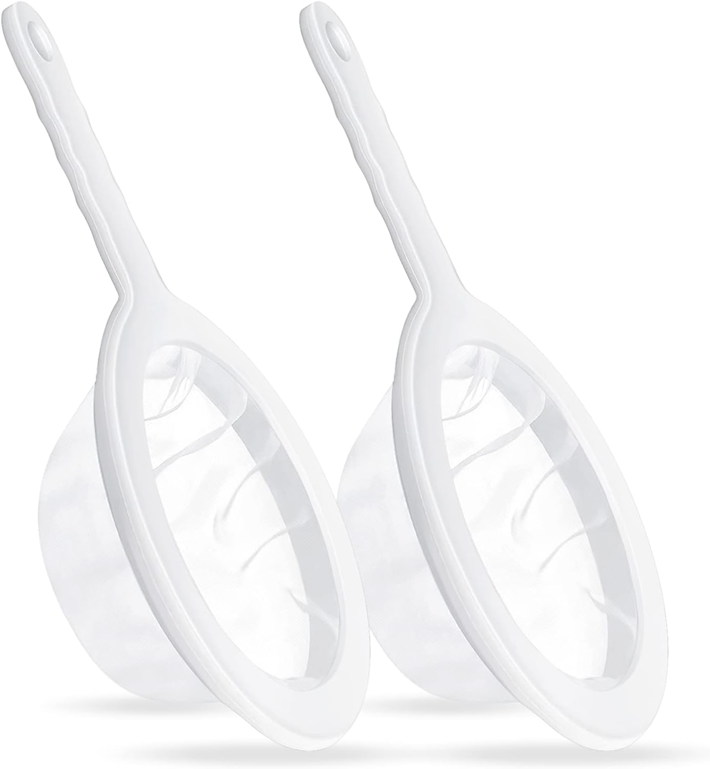 2PCS 450 Mesh Fine Mesh Filter with PP Material Non-Slip Anti-Scalding Handle Safe and Durable Sieve for Kitchen Tea Soy Milk Coffee Juice, 12.72x6.85x3.86 inch