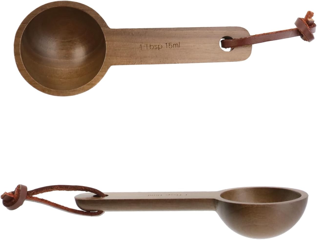 30ml Wood Measuring Spoon and Scoop Wooden Tablespoon 30ml Measuring Scoop 2 TBSP Retro Coffee Spoons for Dry Ingredients Ground Tea Spice (Wood Color, 2TBSP)