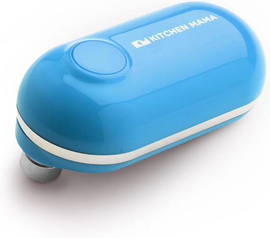 Kitchen Mama Mini Electric Can Opener Smooth Edge: Opens Can with One Press - Ultra-Compact, Hands-Free, Safe, Cordless, Seniors with Arthritis, Automatic, Battery Operated Appliances (Orange)