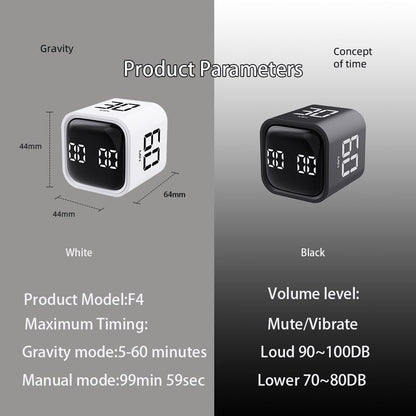 EooCoo Pomodoro Timer Cube, Cool Stuff Gadgets, Visual Timer with Gravity, Countdown 5/10/25/50 Min, Rechargeable Productivity Tool for Office, Classroom, Kitchen, Gym, Yoga, College School Supplies