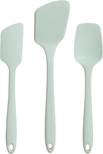 GIR: Get It Right 5-Piece Silicone Ultimate Kitchen Utensils Set - Ladle, Spatula, Flip, Spoon & Spoonula - Non-Toxic Cooking Utensils for Nonstick Cookware, Cooking and Baking - Black