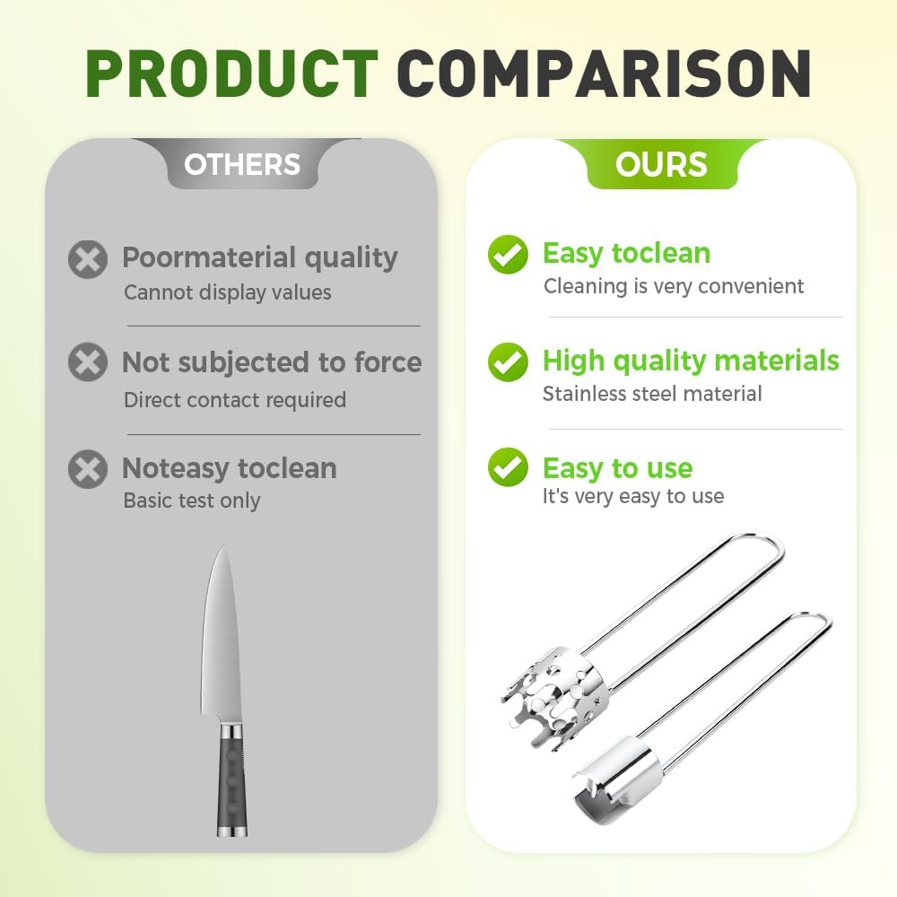 2 Pcs Fruit and Vegetable Corer Tool, Red Bell Pepper Seed Corer, Stainless Steel Apple Core Remover Kitchen Gadget for Pepper Pineapple Pear Apple Corer (A+B)