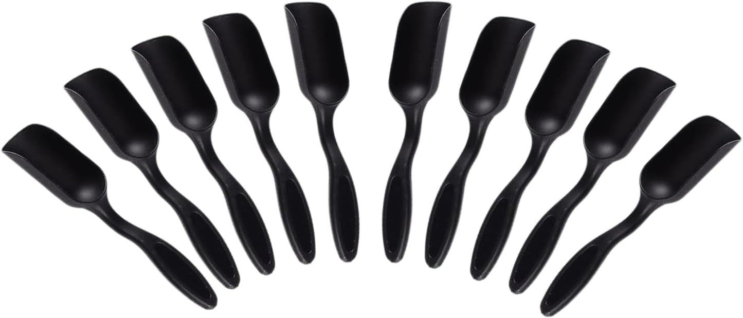 10Pcs NINGDAN Mini Shovel,Plastic Mini Gardening Shovel Spoons Soil Scoops,Cultivation Digging Transplanting Tools for Succulents Potted Flowers,Milk Powder/Coffee Beans Scoops (5 Colors)