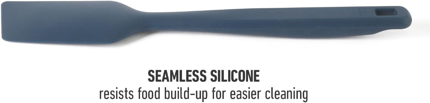 Calphalon Prime Scraper Set, 2-Piece Silicone Kitchen Scraper Set, Flexible Baking & Cooking Scrapers, Heat-Resistant Nonstick-Safe Tools with Ergonomic Handles, Navy