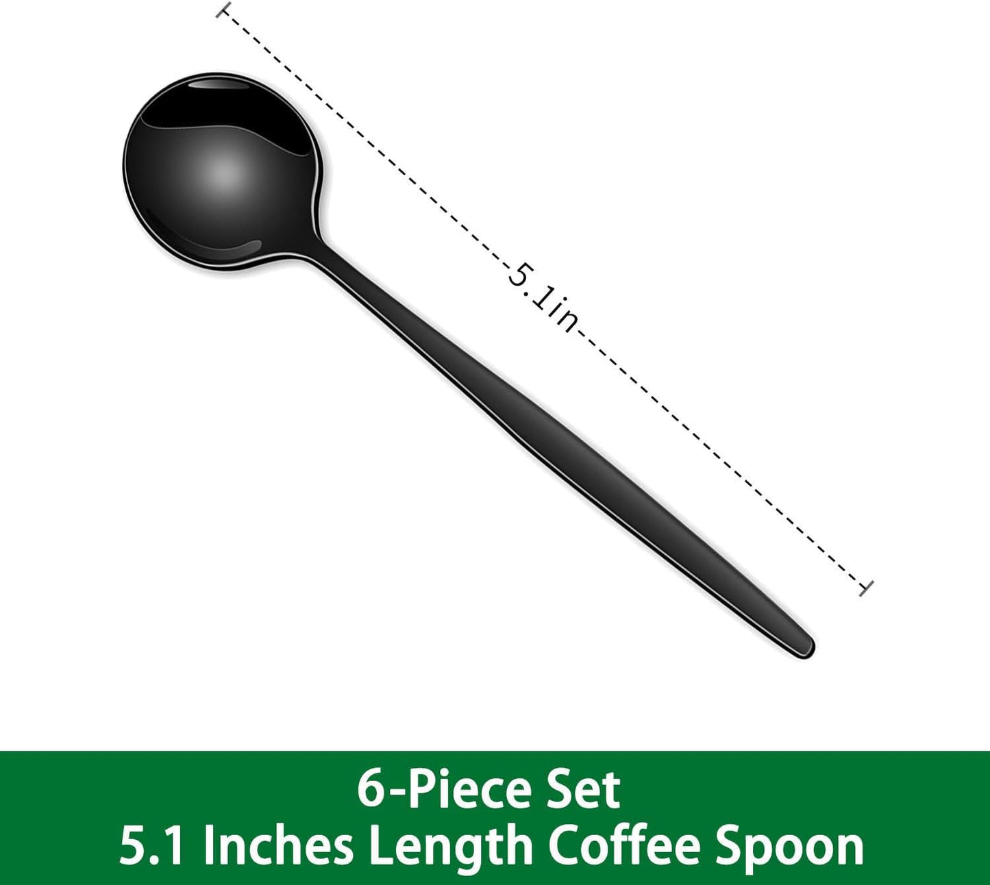 5.1 Inch Coffee & Tea Spoon,6 Pieces Gold Stainless Steel Teaspoon,Mini Spoons For Dessert And Coffee,Durable Demitasse Coffee Spoons For Dessert