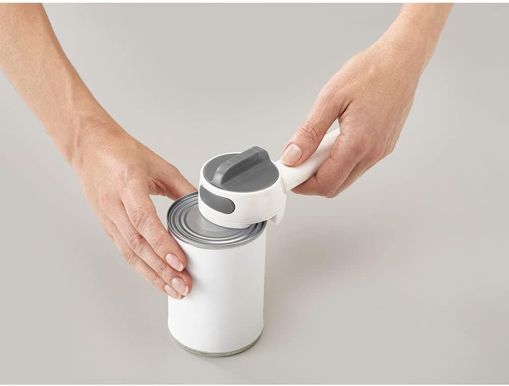 Joseph Joseph Can-Do Compact Can Opener Easy Twist Release Portable Space-Saving Manual Stainless Steel, Green
