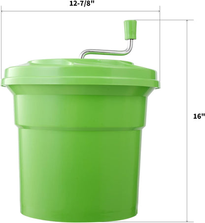 Wutfly 5 Gallon Large Commercial Manual Salad Spinner/Dryer