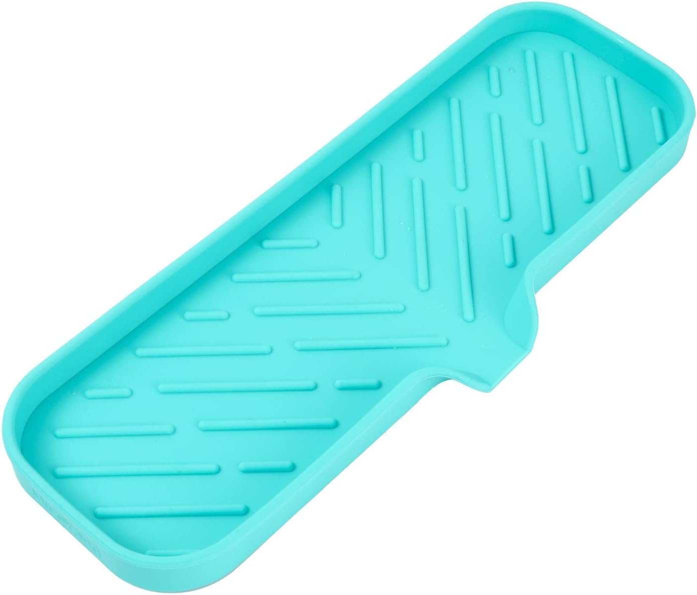MicoYang Silicone Soap Dish with Drain Spout, Self-Draining Sink Organizer Tray for Bathroom and Kitchen, Sponges, Dispensers and Soap Holder, Non-Slip and Dishwasher Safe, Black (Compact, 4.9"×3.2")