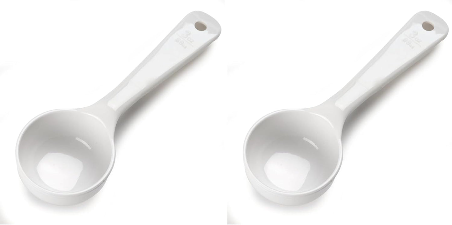 Carlisle FoodService Products 492104 Measure Miser Solid Measuring Spoon with Short Handle, 1 Ounce, Yellow