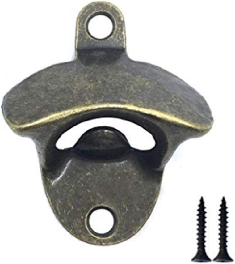 ANSLYQA 20 Pack Bottle Opener Wall Mounted, Vintage Beer Bottle Opener with Screws for Bars KTV Hotels Homes, (Bronze)