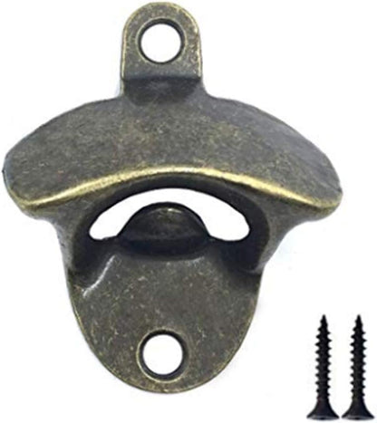 ANSLYQA 20 Pack Bottle Opener Wall Mounted, Vintage Beer Bottle Opener with Screws for Bars KTV Hotels Homes, (Bronze)