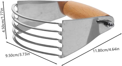 Stainless Steel Pastry Cutter Reusable Dough Blender Tool for Baking Kitchen Supplies and Pastry Making and Sturdy Design for Biscuits Cakes and More