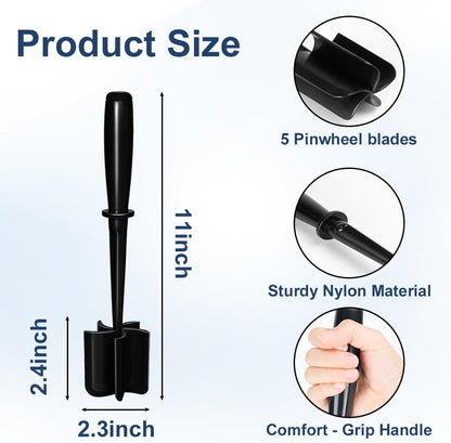Meat Chopper, Heat Resistant Ground Beef Masher & Hamburger Smasher, Mix and Chop Kitchen Tool for Taco Meat & Potato Masher, Dishwasher Safe, Black