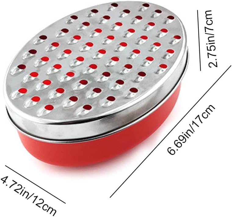 Cheese Grater Two Side Vegetable Slicer Stainless Steel Potato Shredder with Container Use for Carrots Cucumbers Onion Potato