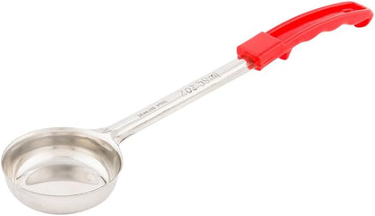 Restaurantware Met Lux 6 Ounce Portion Ladle 1 With Black Handle Portion Serving Spoon - Does Not Corrode Dishwashable Stainless Steel Portion Control Serving Utensil Multipurpose