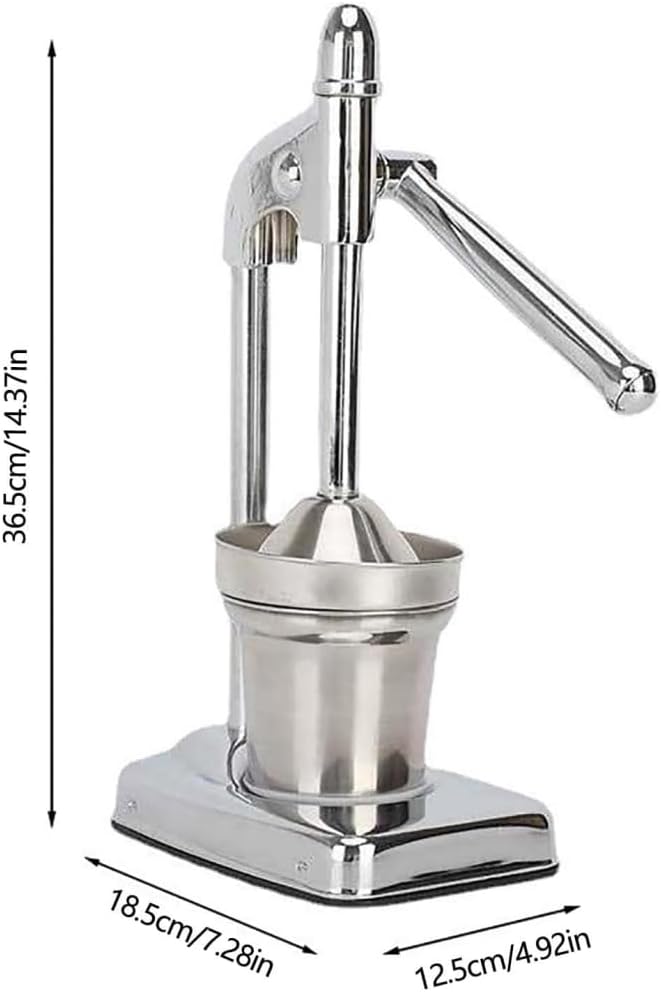 Cast Iron Juicer Hand Press,Effective Stainless Steel Manual Juicer Fruit Squeezer,Home and Kitchen Essentials, Heavy Duty Hand Press Juice Extractor for Fresh Lemonade Orange Juice, Easy to Use
