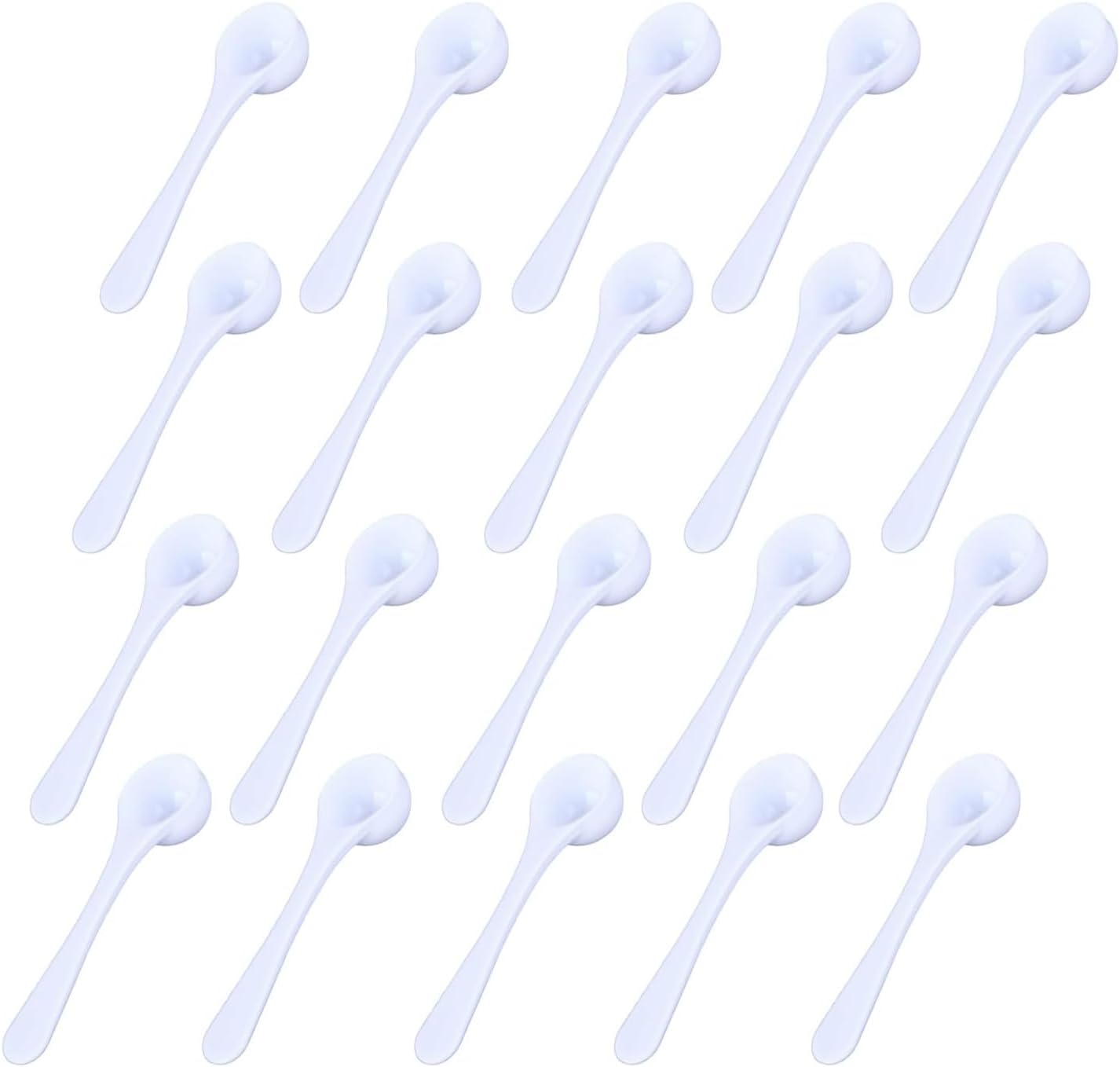 10Pack Teaspoon Measuring Spoons - Bulk Plastic Scoops for Coffee, Spice Jars - Accurate Measure for Cooking and Baking - 5 ml Capacity