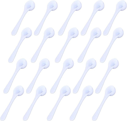 10Pack Teaspoon Measuring Spoons - Bulk Plastic Scoops for Coffee, Spice Jars - Accurate Measure for Cooking and Baking - 5 ml Capacity