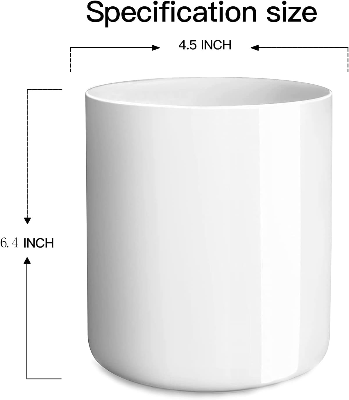 LATCHHOOK Black Kitchen Utensil Holder for Countertop, Matte Ceramic Cooking Utensil Crock for Counter Easy to Clean, Modern Spatula Holder for Farmhouse Décor 4.5×6.4 INCH