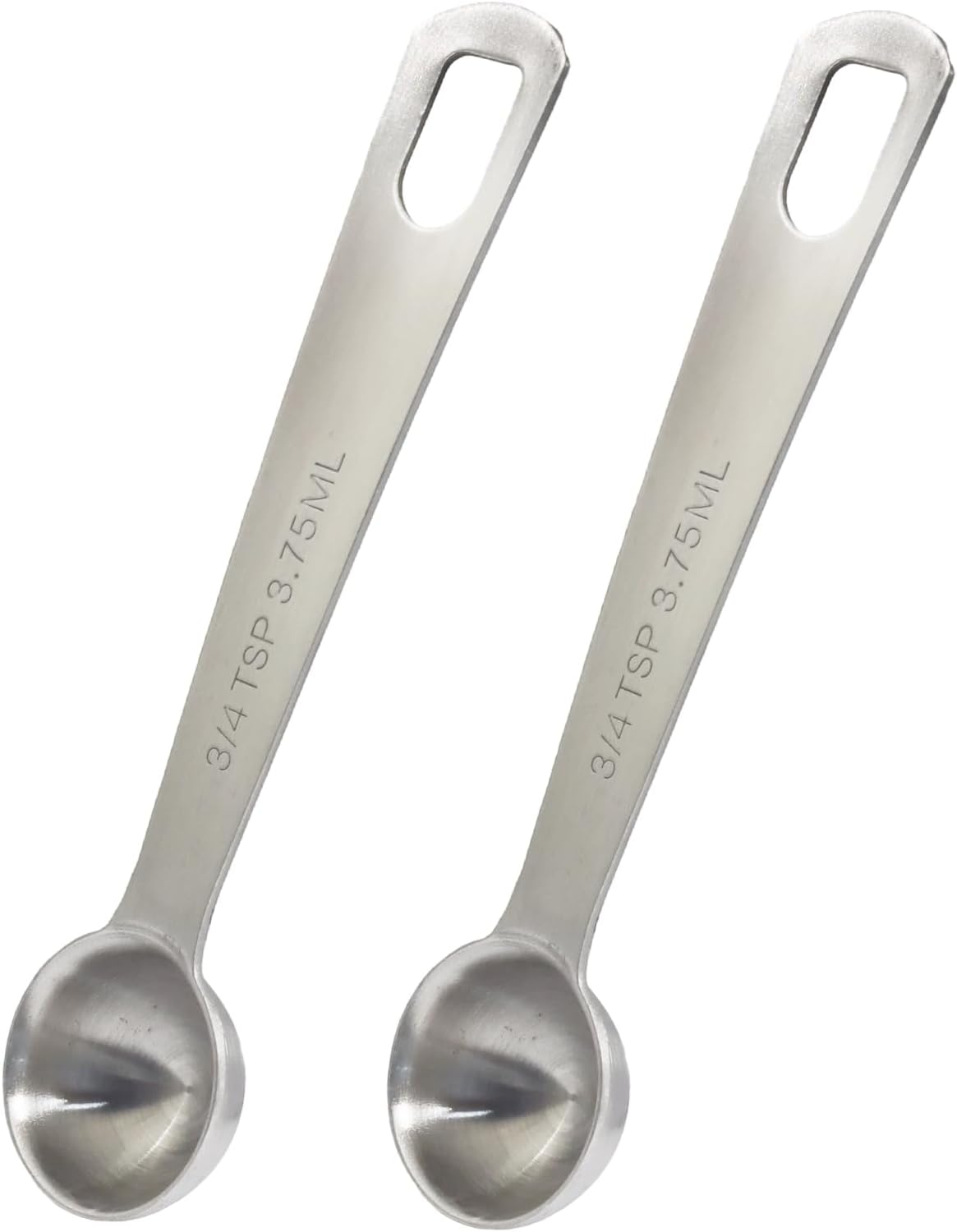 2Pcs 2/3 Tablespoon (2/3 Tbsp | 2 Tsp | 10 Ml | 10 Cc) Stainless Steel Measuring Spoons, 2 Teaspoon Metal Single Measuring Spoon for Measuring Coffee Powder, Grains and Loose Tea