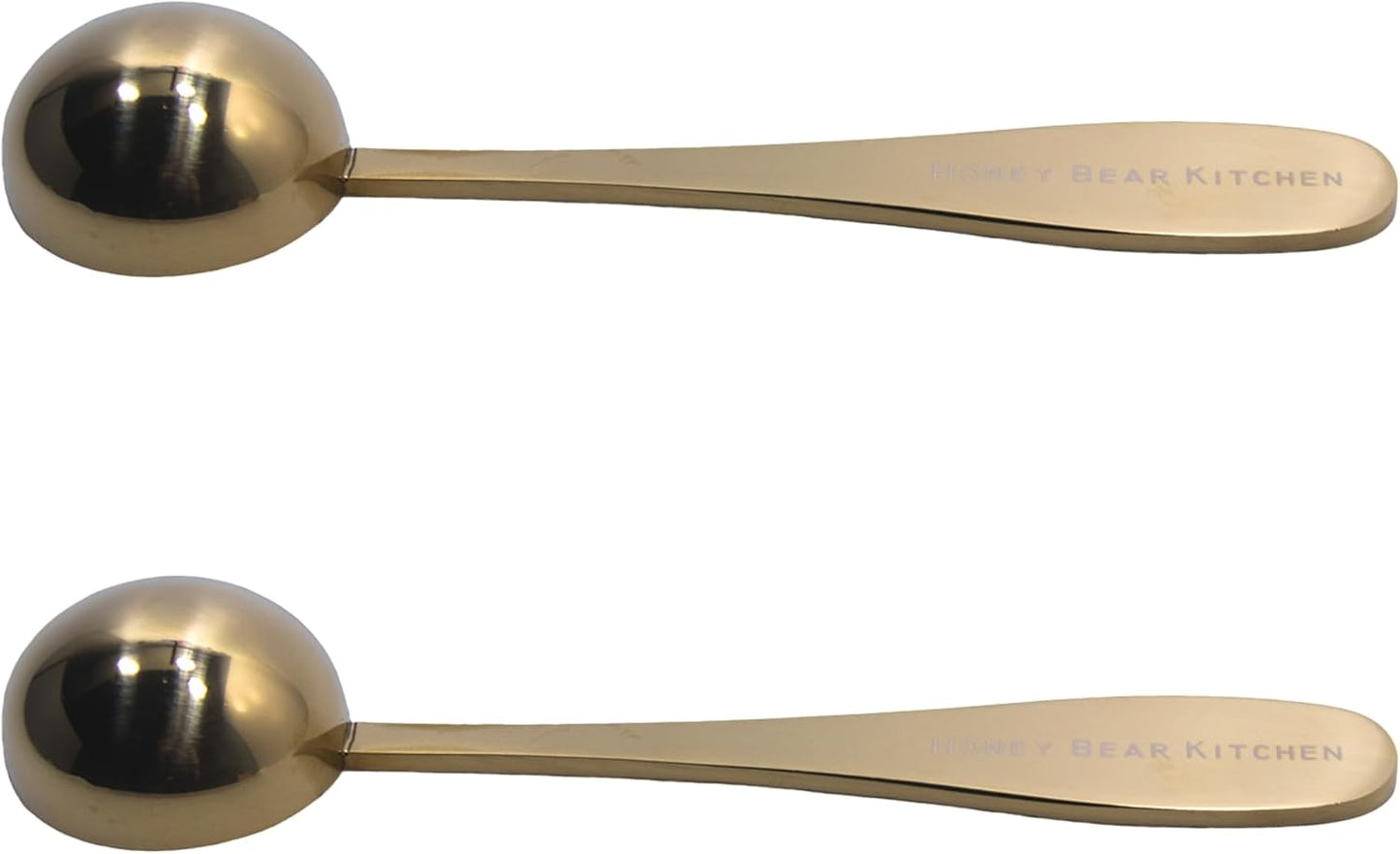 Honey Bear Kitchen 5 ml Teaspoon Measuring Scoop Spoons, Polished Stainless Steel, Set of 2
