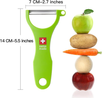 Original Swiss Made Peeler Vegetable&Fruits stainless steel blade Peeler for kitchen (BLACK-Thick skin Peeler)