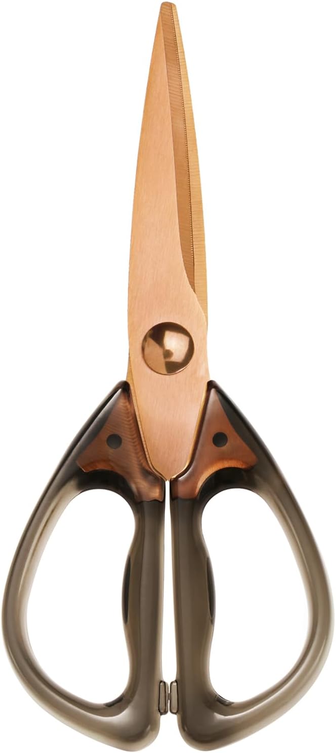Heavy Duty Kitchen Scissors, Titanium Coated All Purpose Shears - Extra Sharp Detachable Blades for Poultry, Chicken Bones, Meat, Vegetables, Herbs | Micro Serrated & Ergonomic Handle