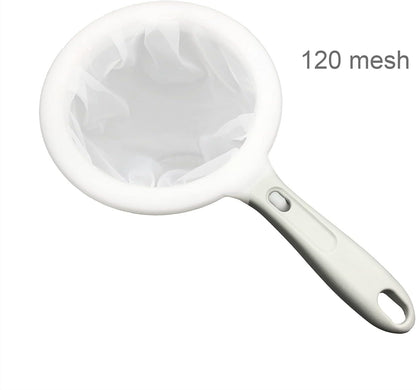 8.4in 80 Mesh Big Nylon Mesh Filter Ultra-Fine Sieve Sediments Strainer PP Frame for Straining Juice,Honey,Tea