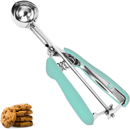 Ice Cream Scoop, 18/8 Stainless Steel Cookie Scoop, Cookie Scoops for Baking, 2 Tbsp/ 30 ml/ 1 oz Cookie Dough Scoop, Ice Cream Scooper with Trigger Release, Cookie Scooper for Baking