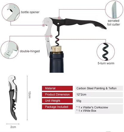 Jar Opener for Weak Hands & Seniors with Arthritis (4-Piece Set) – 5-in-1 Bottle & Can Opener Kitchen Gadget with Non-Slip Silicone Gripper Pad & Corkscrew Wine Opener