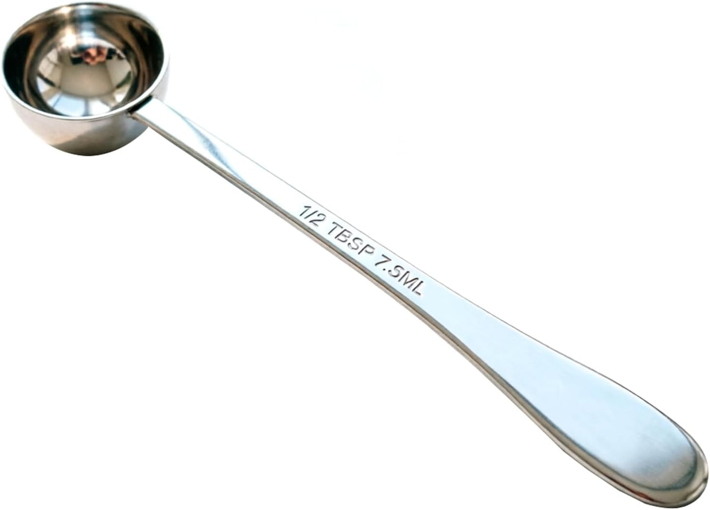 2PCS 1 Teaspoon(1tsp, 1/3tbsp, 5 ml) Single Measuring Spoon, Extra-long Handle Individual Measure Scoop, Stainless Steel Spoons Only